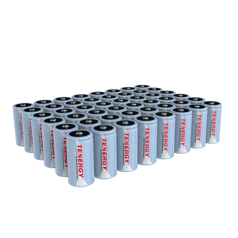 Tenergy NIMH C 1.2V 5000mAh Rechargeable Batteries, 48-pack (90291)