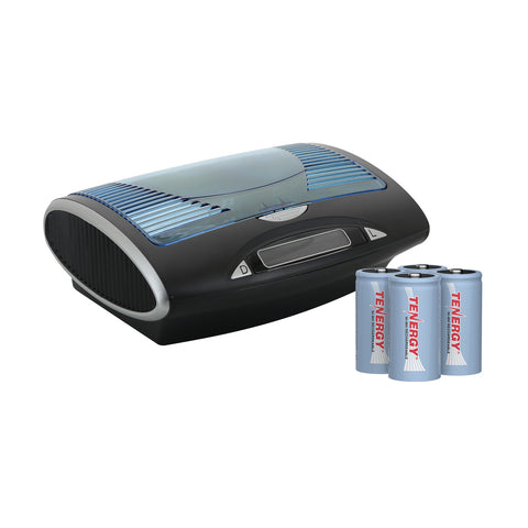 Combo: Tenergy T9688 Universal LCD Battery Charger + 4 Pack (90295)