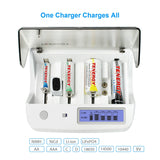 Combo: 4 Pack Centura NiMH Rechargeable C Batteries + Tenergy (90296)
