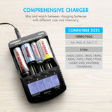 Combo: 4 Pack Centura NiMH Rechargeable C Batteries + Tenergy (90298)