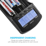 Combo: 4 Pack Centura NiMH Rechargeable C Batteries + Tenergy (90298)