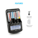 Combo: 4 Pack Centura NiMH Rechargeable C Batteries + Tenergy (90298)