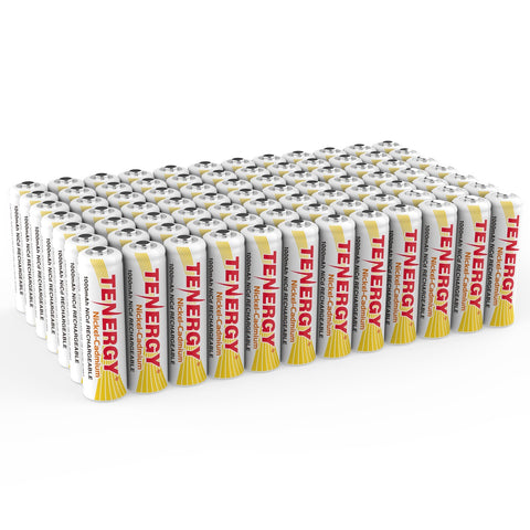 Tenergy NiCD AA 1.2V 1000mAh Rechargeable Battery, 96 pack (90303)