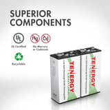 20pcs Tenergy Centura NiMH 9V 200mAh Low Self Discharge (90366)