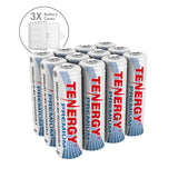 Combo: 12 pcs Tenergy Premium AA 2500mAh NiMH Rechargeable (90401)