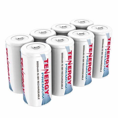 Combo: Tenergy Premium NiMH C 5000mAh Rechargeable Batteries (90419)