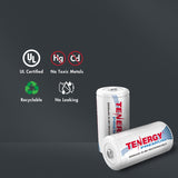 Combo: Tenergy Premium NiMH C 5000mAh Rechargeable Batteries (90419)