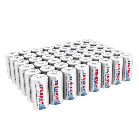 Combo: 48 pcs Tenergy Premium C 5000mAh NiMH Rechargeable (90423)