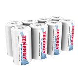 Combo: 8pcs Tenergy Premium D 10,000mAh NiMH Rechargeable (90425)