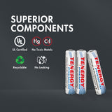 Combo: 4 pcs Tenergy Premium AAA 1000mAh NiMH Rechargeable (90432)