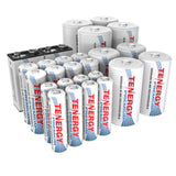 Combo: 26pcs Tenergy Premium NiMH Rechargeable Batteries (90443)