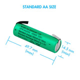 Tenergy 10pcs NiMH AA 2000mAh Flat Top Rechargeable Batteries (90481)