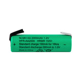 Tenergy 10pcs NiMH AA 2000mAh Flat Top Rechargeable Batteries (90481)
