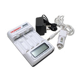 Combo: Tenergy TN156 4-Bay AA/AAA NiMH LCD Battery Charger + (90506)