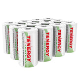 12-pack Tenergy Centura NiMH D Size 8000mAh Low Self Discharge (90532)
