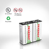 10pcs Tenergy Centura NiMH 9V 200mAh Rechargeable Batteries (90547)