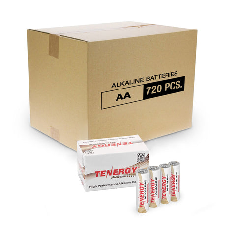 Box: 720 PCS Tenergy AA Size (LR6) Alkaline Batteries (90551)