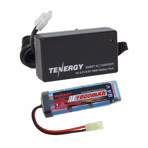 Combo: Tenergy Airsoft NiMH 8.4V 1600mAh Flat Battery Pack /w (90570)