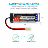 Combo: Tenergy Airsoft NiMH 8.4V 1600mAh Flat Battery Pack /w (90570)