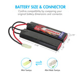 Combo: Tenergy Airsoft NiMH 9.6V 2000mAh Nunchuck Battery Pack (90573)