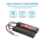 Combo: Tenergy Airsoft NiMH 9.6V 2000mAh Nunchuck Battery Pack (90573)