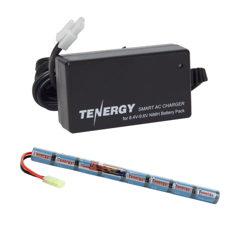 Combo: Tenergy Airsoft NiMH 9.6V 1600mAh Stick Battery Pack + (90575)