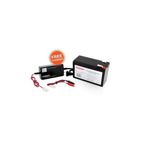 Tenergy 12.8V 10Ah LiFePO4 Rechargeable Battery + FREE 12.8V (90593)