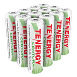 12pcs Tenergy Centura NiMH AA 1.2V 2000mAh Rechargeable (90605)