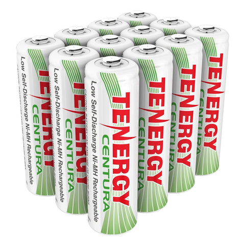 12pcs Tenergy Centura NiMH AA 1.2V 2000mAh Rechargeable (90605)