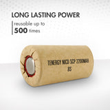 15pcs Tenergy NiCd SubC 2200mAh Paper Wrapped Rechargeable (90626)
