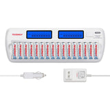 Tenergy TN438 16-Bay AA/AAA NiMH/NiCd LCD Smart Battery (90633)