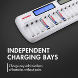 Tenergy TN438 16-Bay AA/AAA NiMH/NiCd LCD Smart Battery (90635)