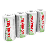4 Pack Tenergy Centura NiMH C 1.2V 4000mAh Rechargeable (90644)