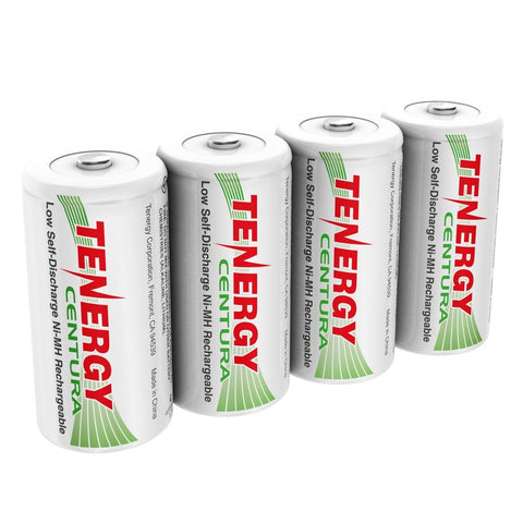 4 Pack Tenergy Centura NiMH C 1.2V 4000mAh Rechargeable (90644)