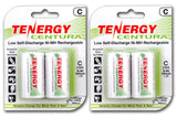 4 Pack Tenergy Centura NiMH C 1.2V 4000mAh Rechargeable (90644)