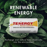 80pcs Tenergy D 5000mAh NiCd Button Top Rechargeable Battery (90668)
