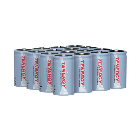 Tenergy D 10,000mAh NiMH Rechargeable Battery 16pcs (90669)