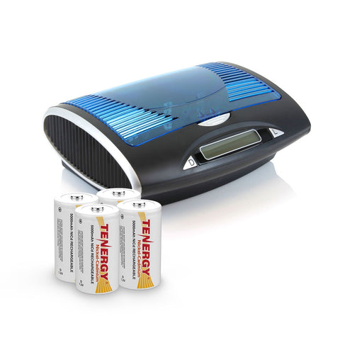 Combo: 4 Pack Tenergy Rechargeable NiCd D Batteries + T9688 (90674)