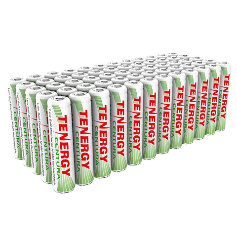 60pcs Tenergy Centura NiMH AAA 1.2V 800mAh Rechargeable (90677)