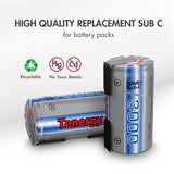 Tenergy 15 Count Propel Sub C 3000mAh NiMH Rechargeable (90684)