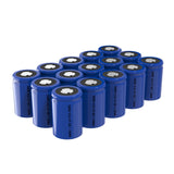 15pcs Tenergy 4/5 SubC 1300mAh NiCd Flat Top Rechargeable (90686)