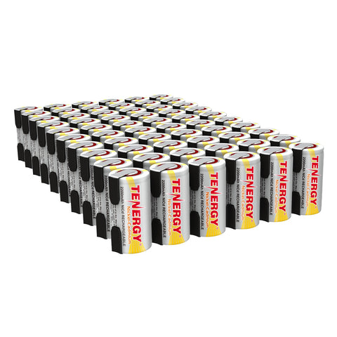 Tenergy 60 Count Sub C 2200mAh NiCd Rechargeable Batteries (90687)