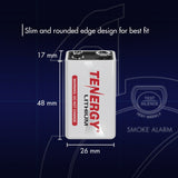 Tenergy 4-Pack 9V Lithium Battery, 1200mah with 10 years shelf (90693)