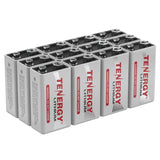 12-Pack, Tenergy 9V Lithium Battery, 1200mah with 10 years (90695)
