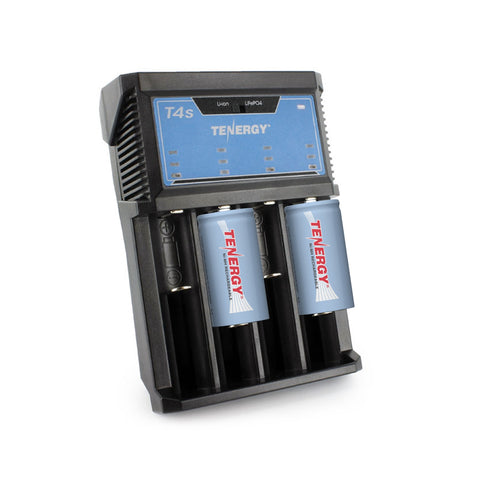 Combo: Tenergy T4s Universal LED Battery Charger + 2 Pack NiMH (90697)