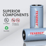 Combo: Tenergy T4s Universal LED Battery Charger + 2 Pack NiMH (90697)