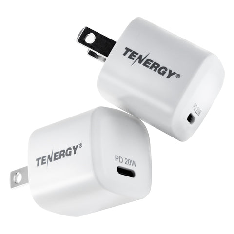 Tenergy USB-C Charger with PD 20W 2 Pack (90708)