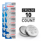 Tenergy CR2430 3V Lithium Button Cells, 10pcs (2 x Cards) (90721)