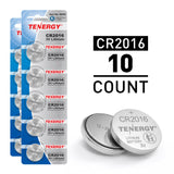 Tenergy CR2016 3V Lithium Button Cells, 10Pack (2 x Cards) (90724)