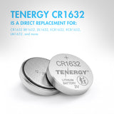 Tenergy CR1632 3V Lithium Button Cells, 20pcs (4 x Cards) (90728)